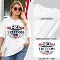 thumbnail image 5 of Aiyino Women's 250th Anniversary 1776-2026 Patriotic T-Shirt,100% Cotton USA Flag Tee, Short Sleeve 4th of July Shirt Plus Size, 5 of 8