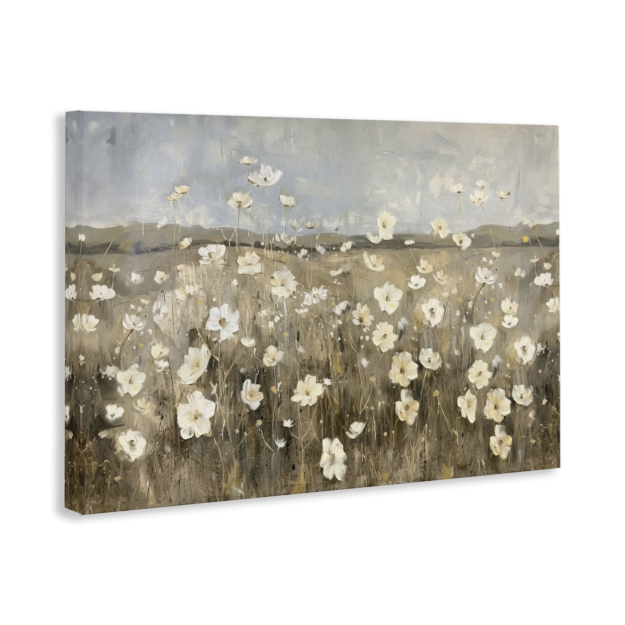 Stupell Industries Prairie Wildflower Meadow Landscape Painting Gallery Wrapped Canvas Art Print Wall Art, 36 x 24