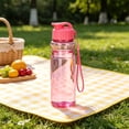 thumbnail image 6 of Plastic Water Bottle 500ml - Leakproof Portable Sport Cup with Carrying Strap, Lightweight Reusable Outdoor Fitness Water Bottle, Convenient Warm Drink Cup for Gym Travel, 6 of 7