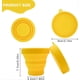 thumbnail image 2 of Foldable Silicone Cup Reusable Water Cup Portable Water Cup with Sealed Lid Camping Picnic Yellow, 2 of 5