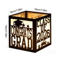 thumbnail image 3 of Class of 2026 Graduation Party Black Light Up Box Decorations 4 Pack with Graduation Cap Cutouts for Table Centerpieces, 3 of 6