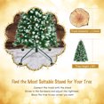 thumbnail image 3 of Topbuy Pliage Roulement Arbre de Noël Support en Métal Base W / Roues Universelles Verrouillables pour Arbre sous 9ft, 3 of 10