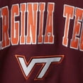 thumbnail image 4 of Men's Colosseum Maroon Virginia Tech Hokies Arch & Logo Crew Neck Sweatshirt, 4 of 4