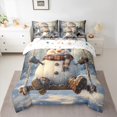 thumbnail image 3 of Manfei Kawaii Cute Snowman 7-Piece Twin Bedding Sets for Teen, Happy Holiday Bedding Comforter Set, Cartoon Rustic Festival Reversible Sheet Sets, Breathable Home Decor, 3 of 8