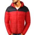thumbnail image 1 of Gibobby Abrigo de invierno para hombre otoño e invierno casual empalme cremallera superior al libre abrigo abajo chaquetas(Negro,XG), 1 of 5