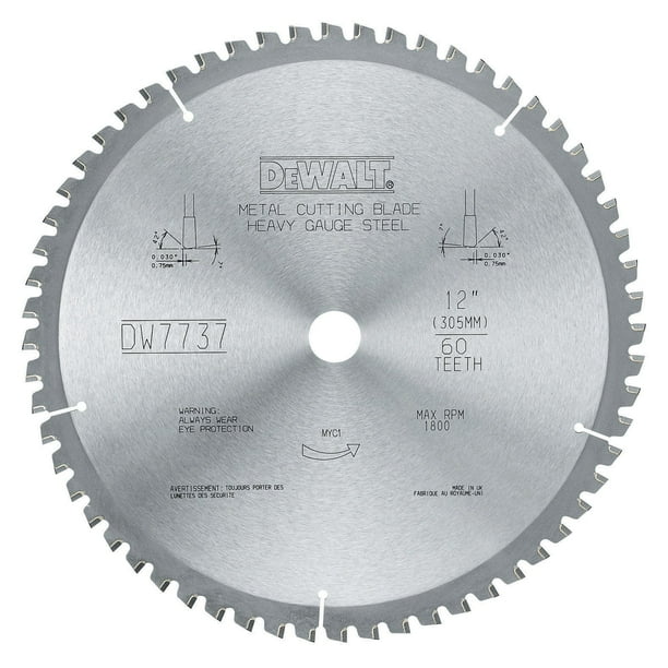 Hoja de sierra DEWALT DWA7737, 60 dientes para metales ferrosos, 30 cm