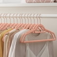 thumbnail image 3 of 50 Pack Velvet Hangers Coat Hanger with Swivel Hook Non-Slip for Coat Shirt Dress Pants Light Pink, 3 of 9