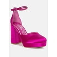thumbnail image 2 of Hettie Satin Rhinestone Embellsihed Strap Platform Heels, 2 of 5