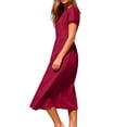 thumbnail image 6 of CIENVNSTG Women's Casual Dresses Solided Color Classic Breathable Beach Dress Flowy Eye-Catching Cocktail Dresses for Women S, 6 of 6