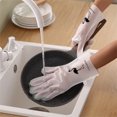 thumbnail image 3 of Guantes para lavar platos Resistentes al desgaste Duraderos Suaves Herramientas de limpieza a prueba de aceite Guantes de goma Fáciles de poner y quitar Se pueden colgar, 3 of 5