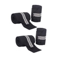 thumbnail image 2 of Paquete de 4 correas de levantamiento de pesas, muñequeras de compresión, muñequeras de soporte para entrenamiento de fuerza y gimnasio., 2 of 9