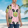 thumbnail image 3 of Disketp Hawaiian Shirts For Men,Panda Avocado Print Mens Casual Short Sleeve Button Down Shirts Beach Shirt, 3 of 7