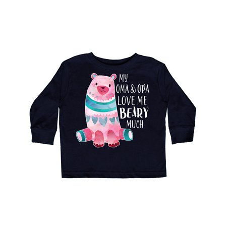 

Inktastic My Oma and Opa Love Me Beary Much with Cute Bear Gift Toddler Boy or Toddler Girl Long Sleeve T-Shirt