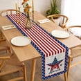 thumbnail image 3 of Independence Day Table Runner 120 Inches Long Farmhouse Dress Scarves, 4th of July Patriotic Star Usa Flag Dining Tablerunner for Coffee Table/Kitchen Island/Party Décor, 13" x 120", 3 of 8