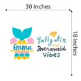 thumbnail image 4 of Personalized Fin Ocean Salty Air Mermaid Vibes Seahorse Statfish Princess Fish Starfish Queen Sweet Dreams Bedtime Unicorn Lovely Dear Dream Holiday Decorating Wall Decal Sticker - Size: 30 In X 18 In, 4 of 5