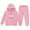 Pink, variant on lnmuld Winter Outfits 2 Piece 2025 Year Print Girls Long Sleeve Hooded Sweater and Pants Outfit Set with Letter Design for Big Kids Solid Color Size:6-7 Years