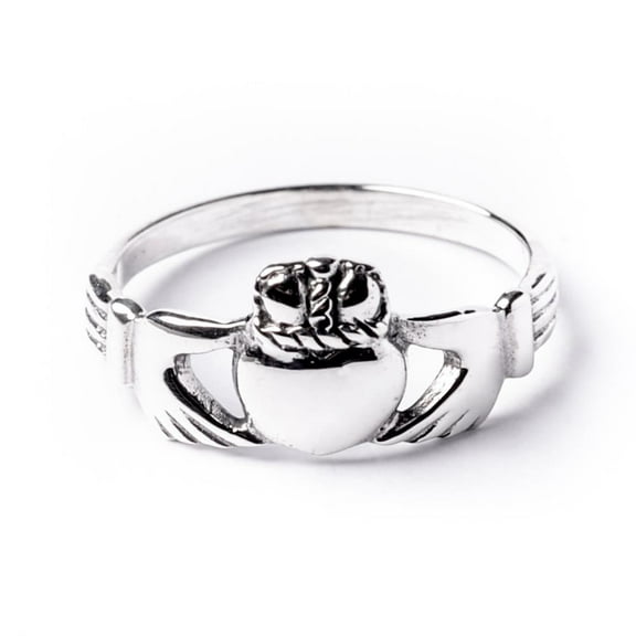 81stgeneration Women's Men's 925 Sterling Silver Claddagh Love Celtic Irish Ring