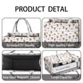 thumbnail image 4 of Large Capacity Tote Bag,White Highland Cow Flower Pattern Handbag Fashion Luxury Tote Bag,15.7"x13"x 5.1" Inches,Laptop Compatible, 4 of 6