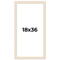 18x36 Frame White Real Wood Picture Frame Width 1.5 inches | Interior Frame Depth 0.5 inches | Barn