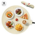 thumbnail image 5 of 16-Inch Round Food Warming Tray for Keeping Pizza Hot, Food-Grade Silicone Electric Food Warmer Mat, 176±10℉ Temperature Control, 120V 130W Foldable Design, for Party, Family, Commercial (Beige), 5 of 8