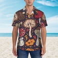 thumbnail image 4 of Lsque Forest Wild Mushroom pattern Hawaiian Shirt for Men, Unisex Summer Beach Casual Short Sleeve Button Down Shirts-XX-Large, 4 of 9