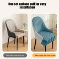 thumbnail image 4 of DAMAI Curved Backrest Dining Chair Covers, Thickened Elastic Dining Chair Covers, Removable Chair Cushions with Skirted Edges, Anti-Slip Design, 4 of 7