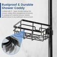 thumbnail image 4 of Corner Shower Caddy Tension Pole - Adjustable 30 to 120 Inch Shower Organizer with 6 Shelves, Towel Rack, Toothbrush Holder, Soap Dish, Bathroom Corner Storage for Shower, Bathtub, 4 of 9