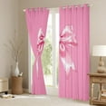 thumbnail image 3 of Feelyou Girls Cute Bow-tie Black Out Curtains, Kawaii Bowknot Ribbon Curtains Pack of 2 (42x63 Each), Cute Cartoon Theme Bedroom Curtains, Blackout Curtains Room Decor, 3 of 6