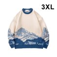 thumbnail image 3 of VONKY Warm In Style Hip Hop Streetwear Sweater With Japanese Snow Mountain Pattern Wide Applicable Blue 3XL, 3 of 6