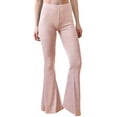 thumbnail image 2 of Daisy Del Sol Women's Ribbed Knit High Waisted Flare Bell Bottom Stretch Legging Loungewear Yoga Pants, 2 of 4