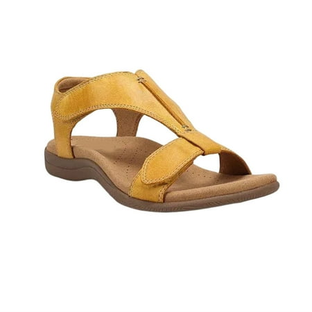

Women\ s PU Sandals Breathable Strappy Open Toes Shoes Hook & Loop Closure