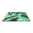 thumbnail image 2 of Ahgly Company Machine Washable Indoor Rectangle Abstract Turquoise Blue Modern Area Rugs, 8' x 12', 2 of 4