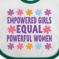 thumbnail image 4 of Inktastic Empowered Girls Equal Powerful Women Girls Baby Bib, 4 of 4