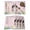 Pink, variant on Easter Bunny Placemats Set of 4, Colorful Eggs Cute Rabbit Purple Wooden Plank Placemats for Dining Table, Place Mats for Kitchen Tabletop, Waterproof Wipeable Dining Table Mats Set