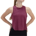 thumbnail image 2 of Women's Sports Loose Tailcoat Beautiful Back Yoga Tank Top for Fitness, Workout, and Athletic Wear,Red,L, 2 of 5