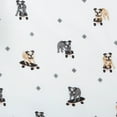 thumbnail image 3 of Poppy & Fritz Skateboarding Bulldogs Cotton Grey 4 Piece Sheet Set-Queen, 3 of 6