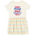 thumbnail image 3 of Inktastic Cousins Crew Red White and Blue 4th of July Girls Toddler Dress, 3 of 5