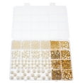 thumbnail image 1 of 970Pcs Small Plastic Bracelet Beads Multi-use Loose Beads Bracelets Beads Decorations, 1 of 5