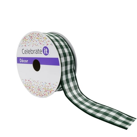 UPC: 0191518419269 | 1.5 Gingham Wired Ribbon by Celebrate It™ Décor