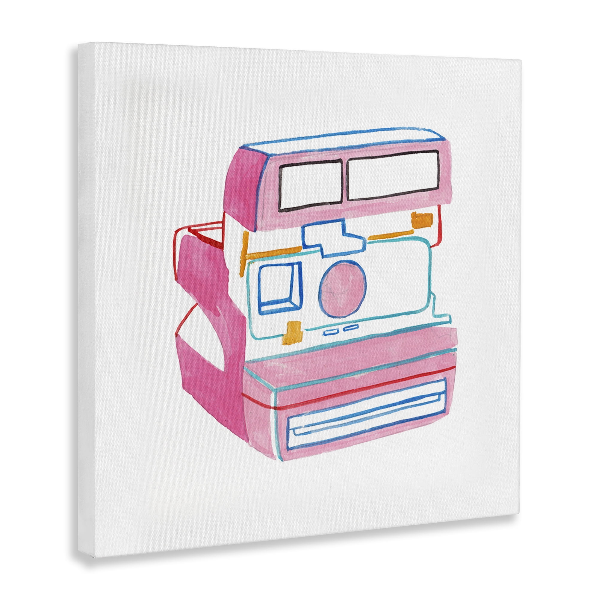 Stupell Industries Retro Film Camera Novelty Painting Gallery Wrapped Canvas Art Print Wall Art, 30 x 30