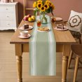 thumbnail image 4 of Table Runners 90 Inches Long Dress Scarves, Sage Green Striped Farmhouse Coffee/Dining/Kitchen Table Decor Table Runner for Living Room, Farmhouse White Stripes Aesthetics 13x90 Inch, 4 of 9
