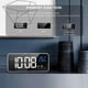 thumbnail image 4 of HOMVILLA Digital Alarm Clock with Large LED Temperature Display, Portable Mirror Alarm with Dual Sleep Time Alarm 4-Level Adjustable Brightness Dimmer, 4 of 5