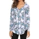 thumbnail image 1 of Puntoco Mujeres Moda Impreso Casual V-Cuello Manga Larga Camiseta Suelta Blusa tops Puntoco Puntoco-3935, 1 of 6