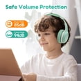 thumbnail image 3 of Auriculares Bluetooth EarFun K2 Kids con volumen limitado, color verde, 3 of 7