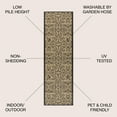 thumbnail image 4 of JONATHAN Y SANTA MONICA 2 x 8 Runner Rug, Madrid Vintage Filigree Textured Weave - Black/Khaki, SMB107A-28, 4 of 7