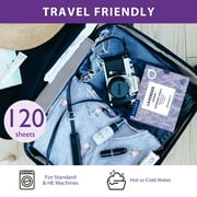 Xcleen Laundry Detergent Sheets Lavender Scent, Plastic Free Travel Laundry Strip, 120 Loads