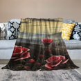 thumbnail image 2 of BCIIG Roses Warm Lightweight Blanket Soft Fleece Blankets Throw Blanket for Living Rooms Sofa Decor Cow Gifts All Seasons Plush Blankets 50x60in, 2 of 6