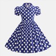 thumbnail image 2 of Sgkm Girls Dresses for Teens Polka Dot Holiday Dress Puff Sleeve Girls Baby Clothes Fitted Children Clothes, 2 of 6