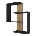 thumbnail image 3 of DORPEK, Wall Mounted Wall Shelf, 4- Tier Floating Shelf, Rectangular Storage Shelf, Corpus Wall Shelf  Anthracite - Sapphire, Modern Shelving Unit, 1 Package, 3 of 7