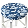 thumbnail image 3 of Gukieu Rose Flowers Print Round Chair Cover, Dust-proof and Non-slip Bar Chair Protective Cover, Suitable for Bars, Restaurants, Offices-13 inch, 3 of 7